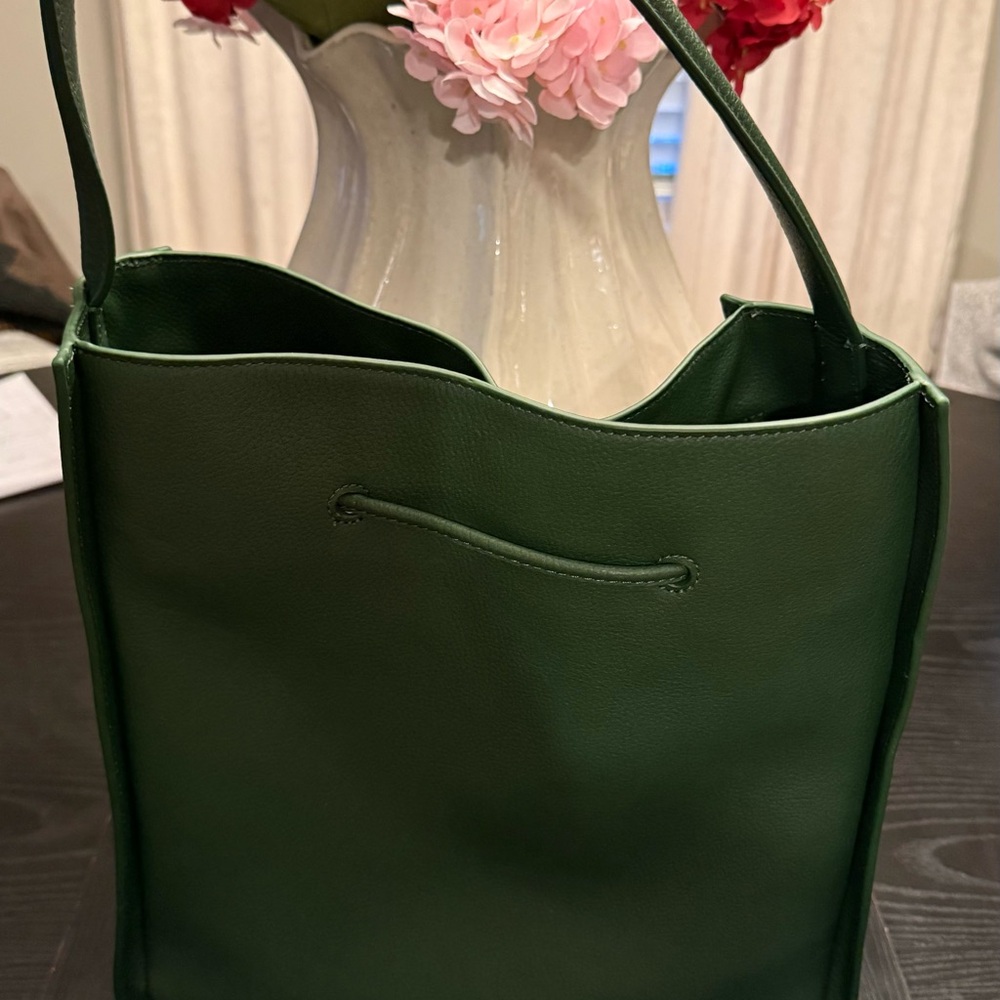 3.1 Phillip Lim Green Leather Drawstring Shoulder Bag - Picture 2 of 5